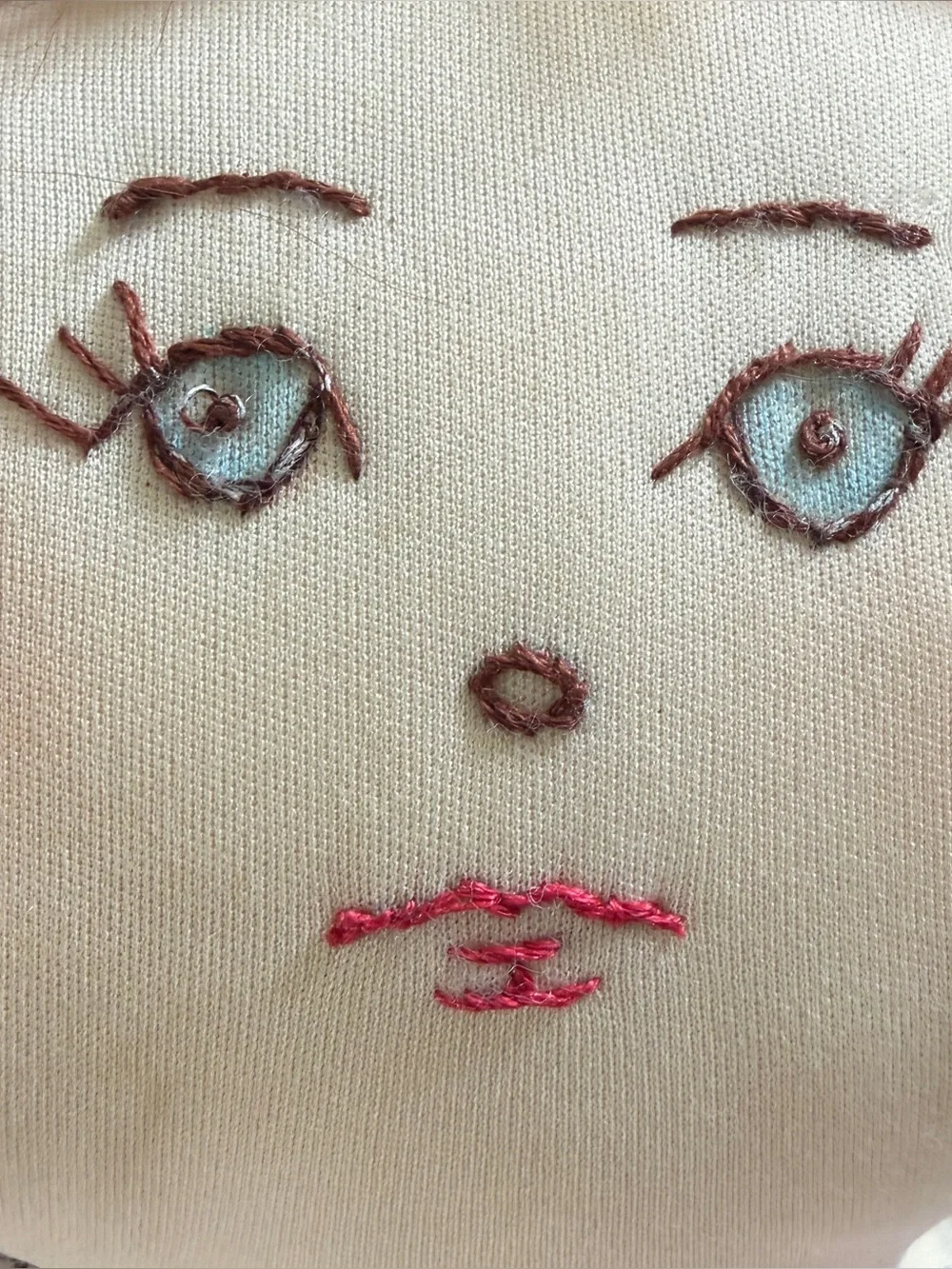 Vintage Handcrafted Soft Sculptured Old Doll Pink Dress Bonnet 21” Socks Daddy